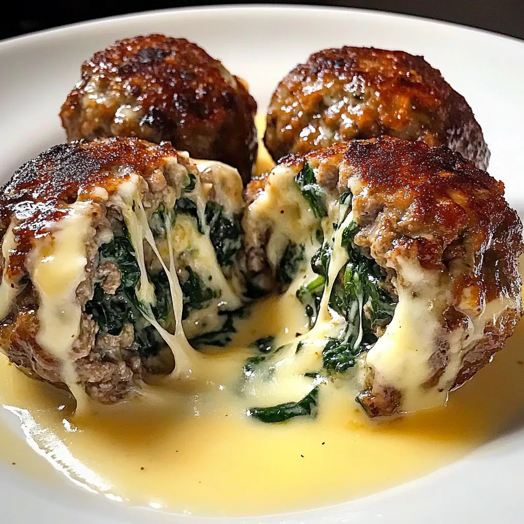Three meatballs with sauce on a plate.