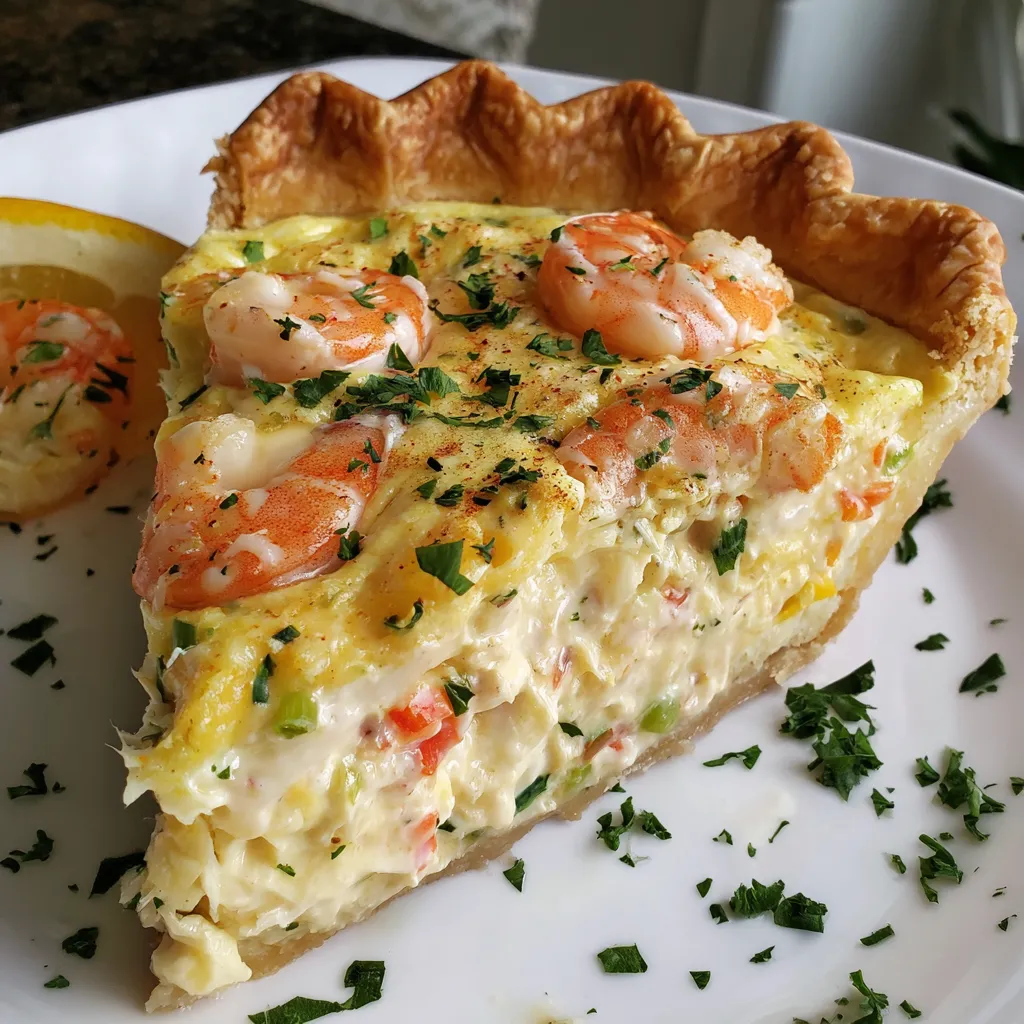 A slice of Florida Shrimp Pie.