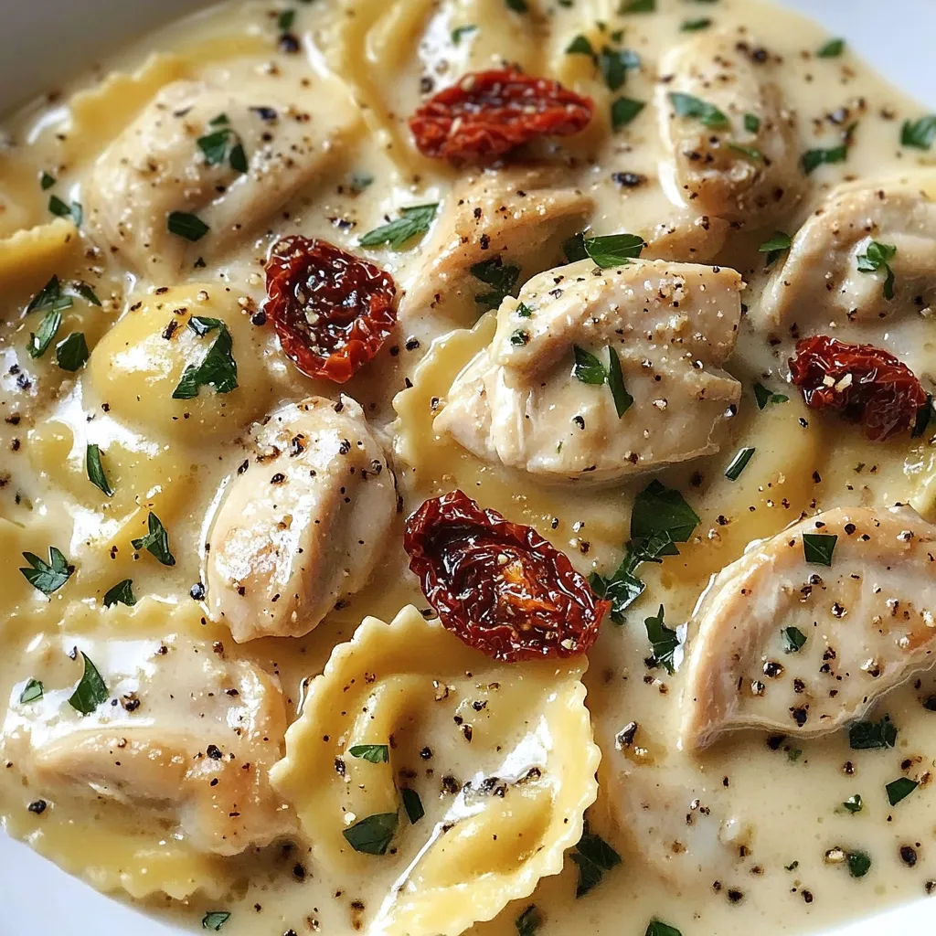 A plate of food with chicken and tomatoes.