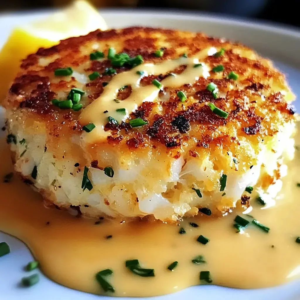 A piece of food with sauce on it.