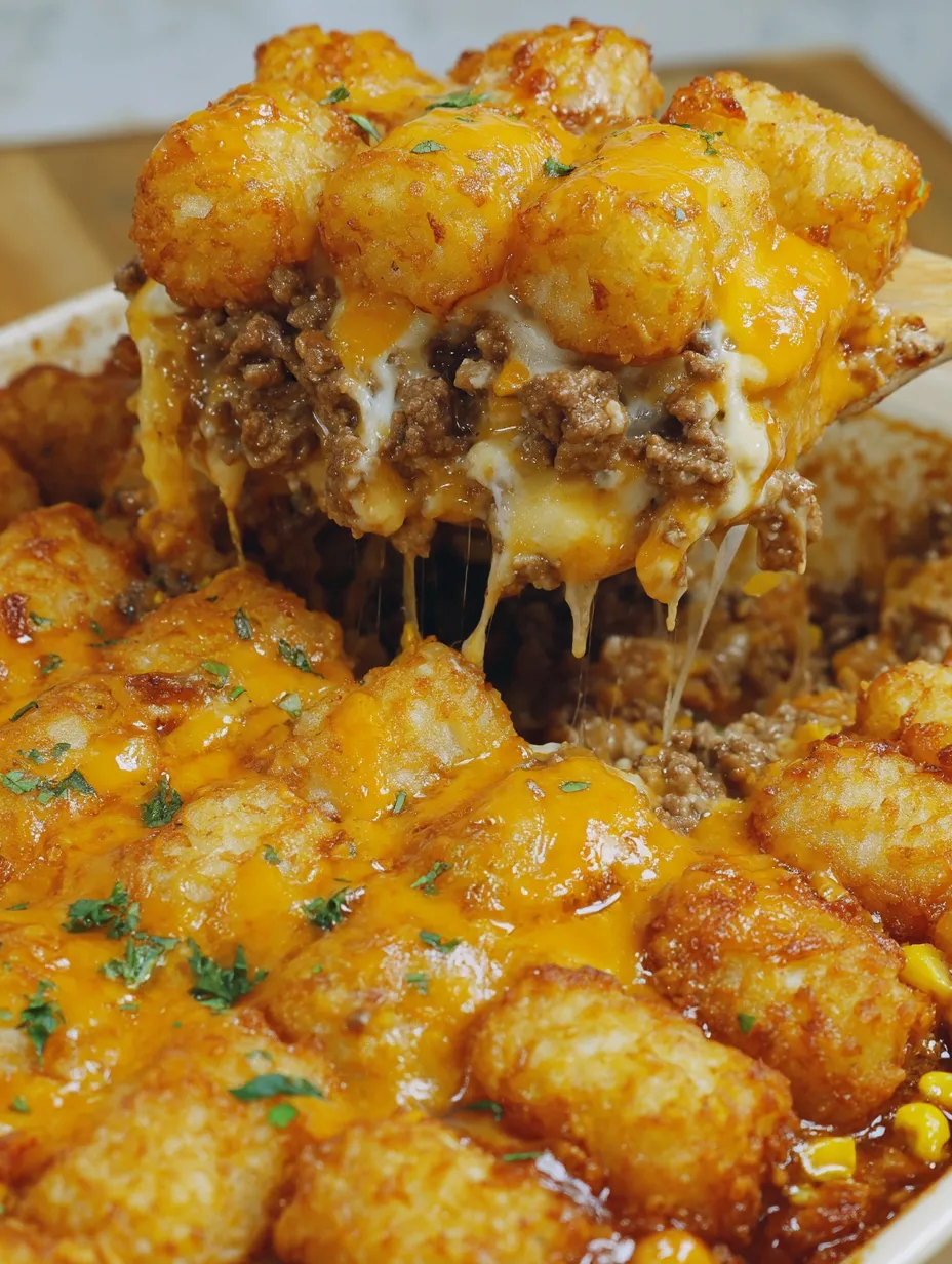 A close up of a delicious cowboy casserole.