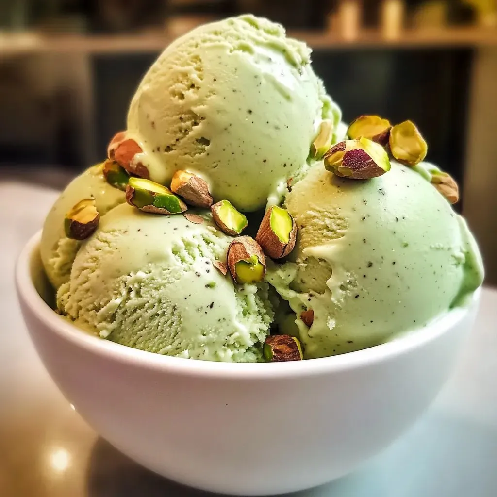 A bowl of ice cream with nuts on top.