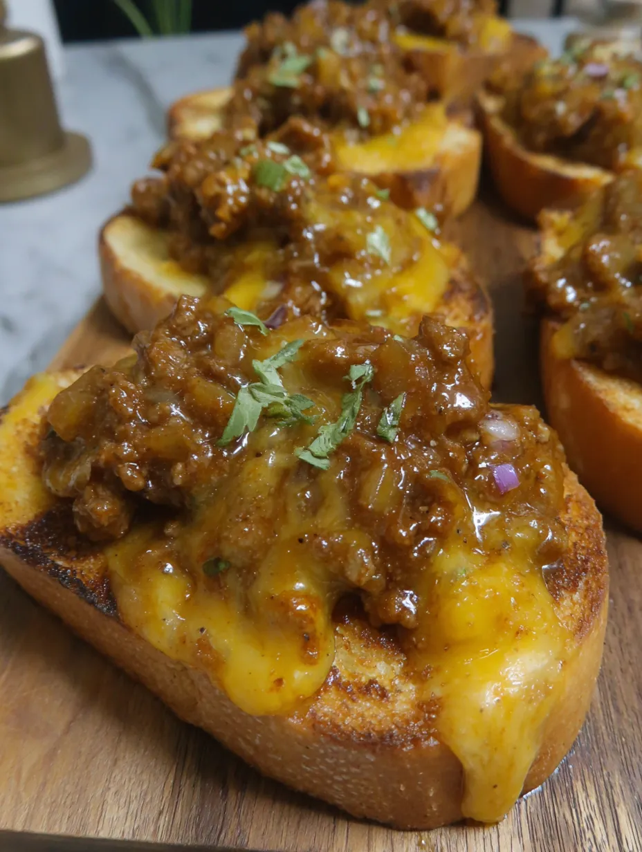 A plate of Texas Toast Sloppy Joes.