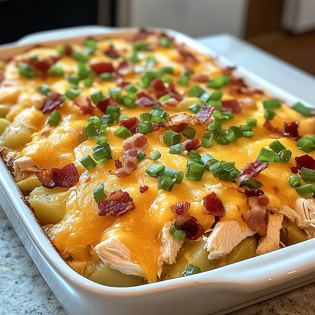 A dish of food with bacon and cheese.