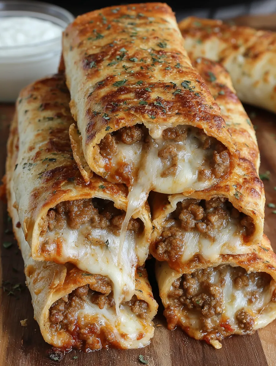 Cheesy taco sticks on a table.