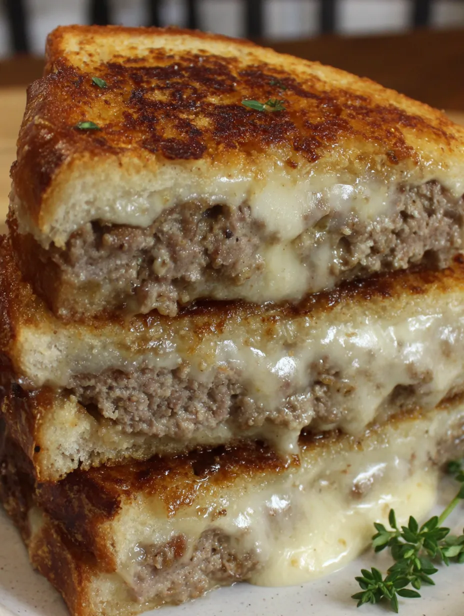 A stack of grilled cheese sandwiches.