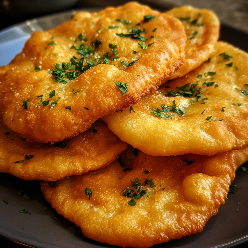 A plate of fried food with green herbs on top.