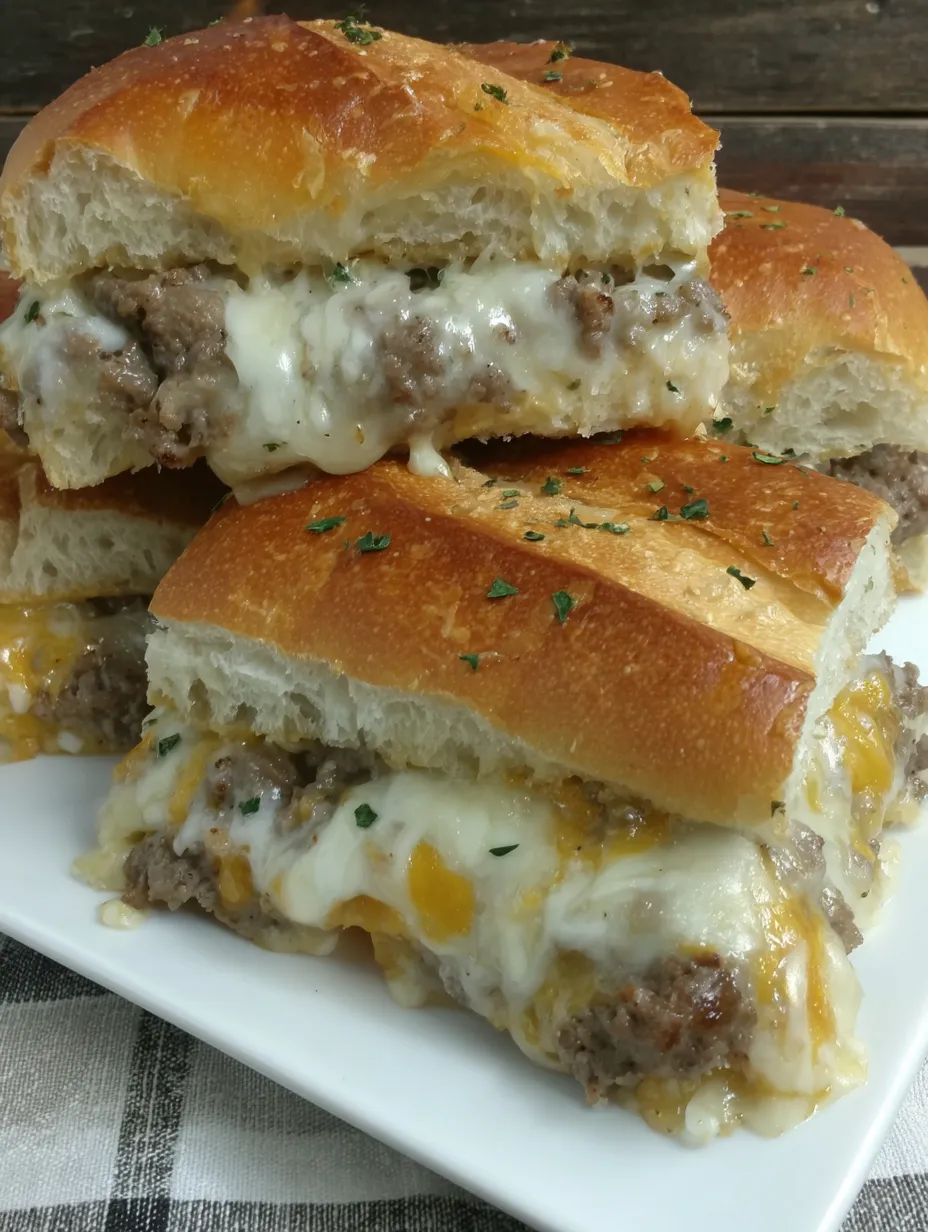 Loose meat sandwiches on a plate.