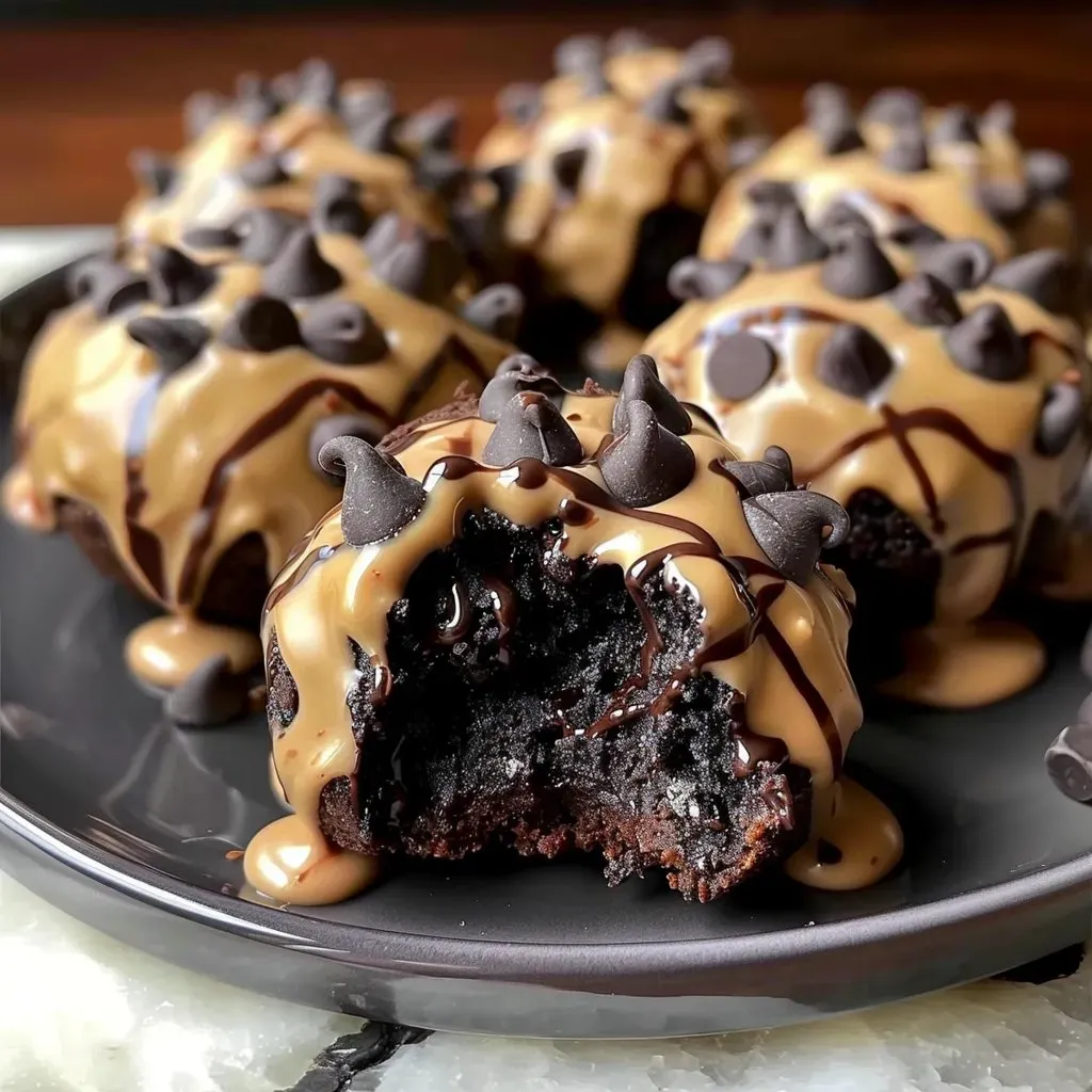 Chocolate chip cookie dough brownie bombs.