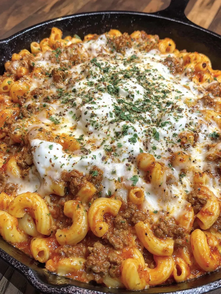 A homemade lasagna with hamburger helper.