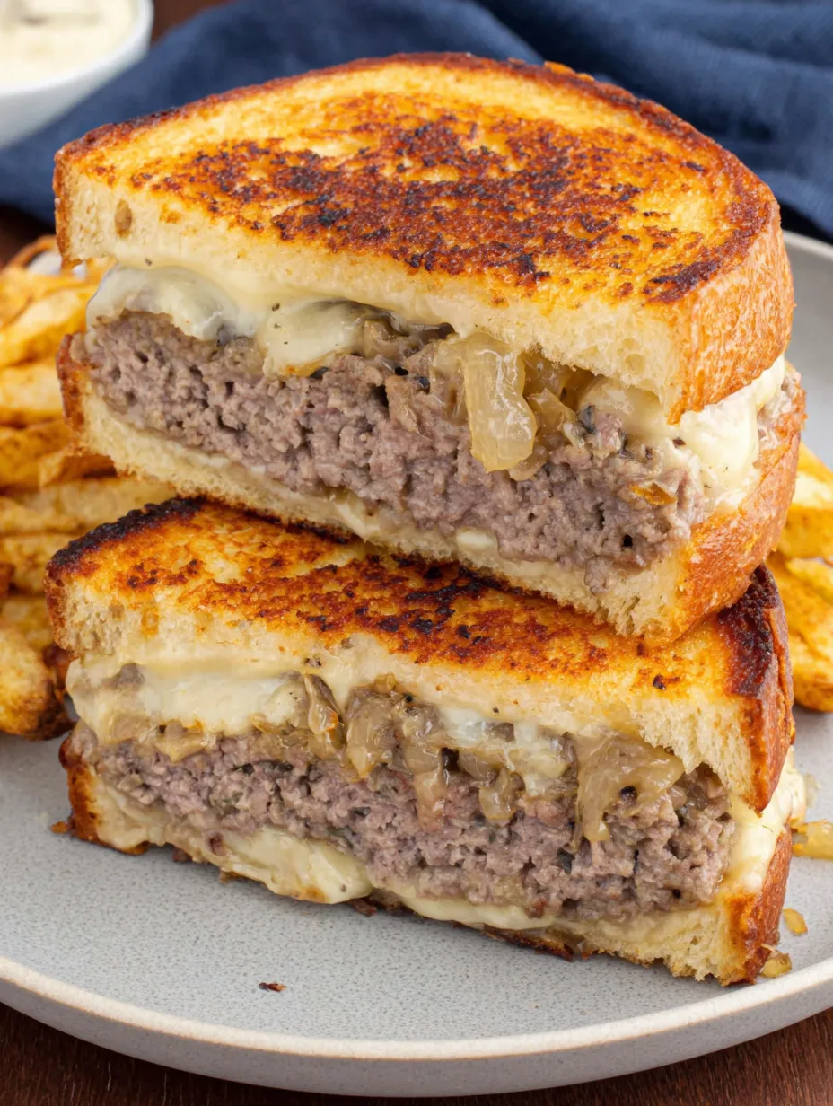 A French Onion Patty Melt sandwich.