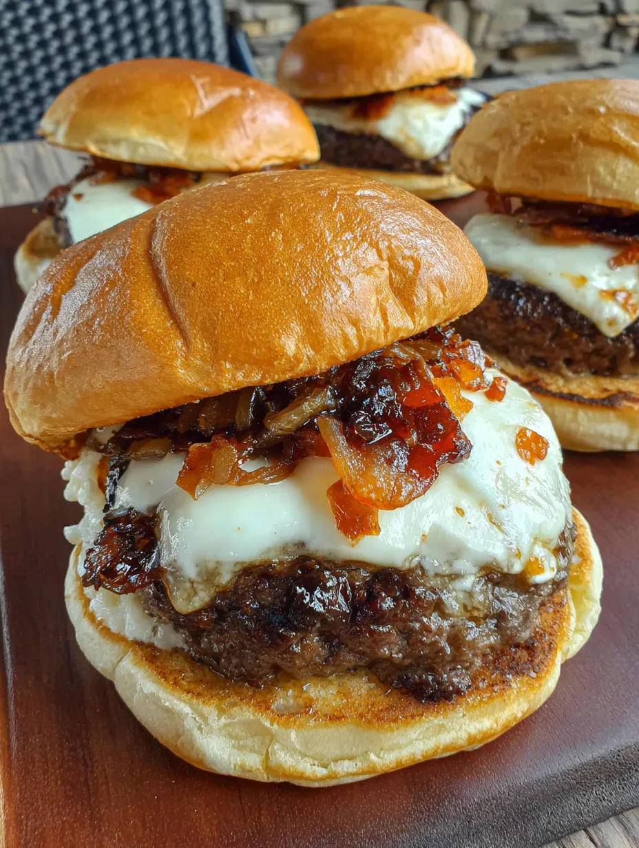 A close up of a Maple Bacon Smash Burger.