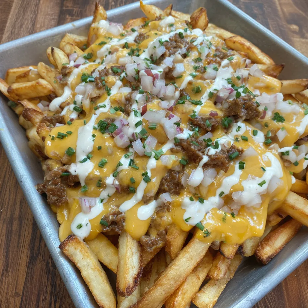 A tray of In-N-Out Animal Style Fries.