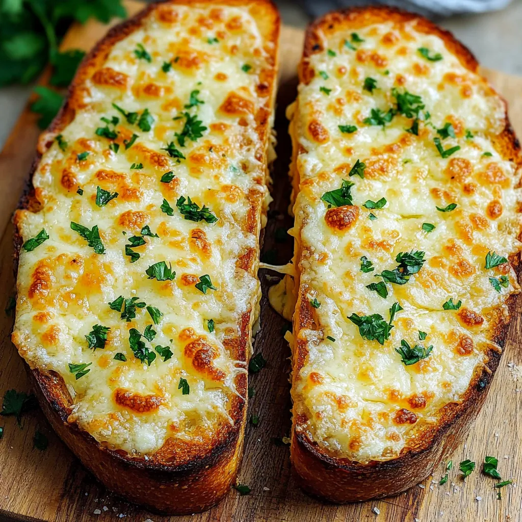 Two pieces of bread with cheese on top.