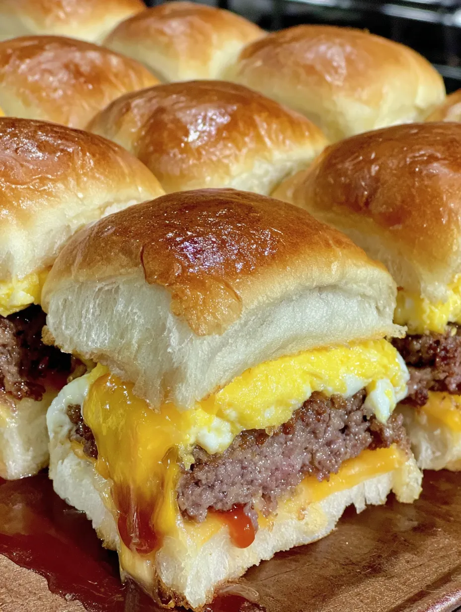 Smoked Maple Sausage Breakfast Sliders.