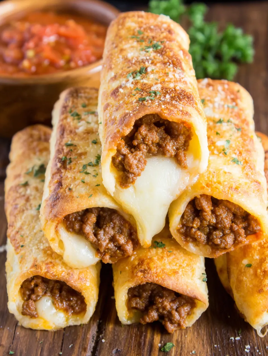 A plate of cheesy taco sticks.