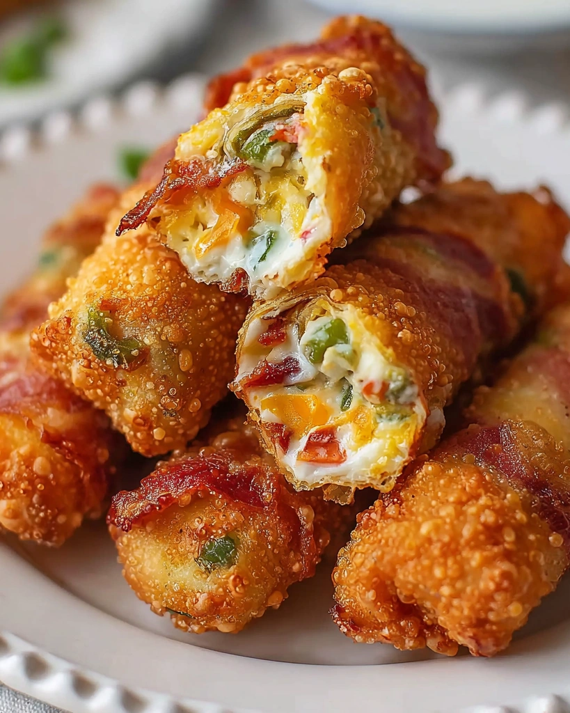 Mini Jalapeño Popper Egg Rolls.