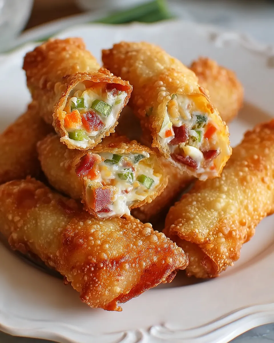 Mini Jalapeño Popper Egg Rolls.