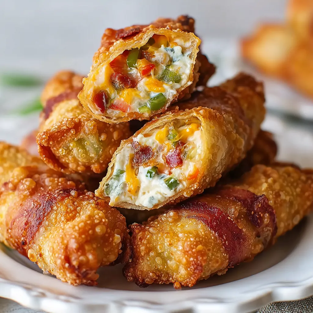 Mini Jalapeño Popper Egg Rolls.