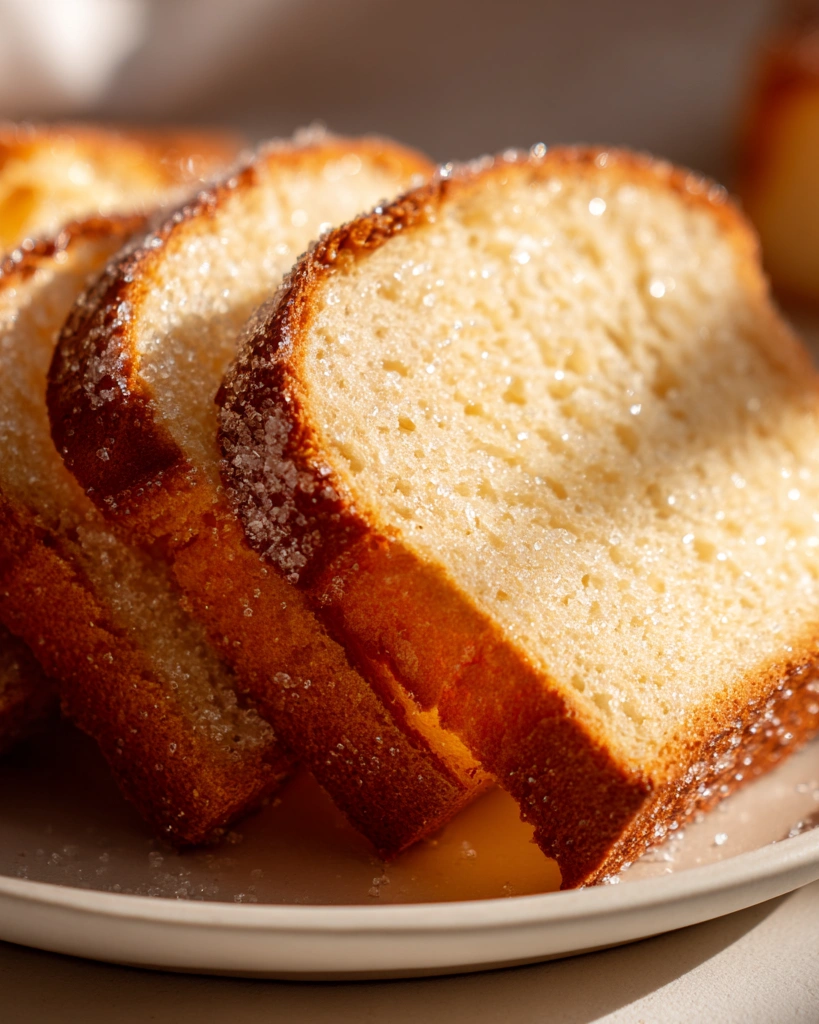 A plate of cinnamon donut bread.