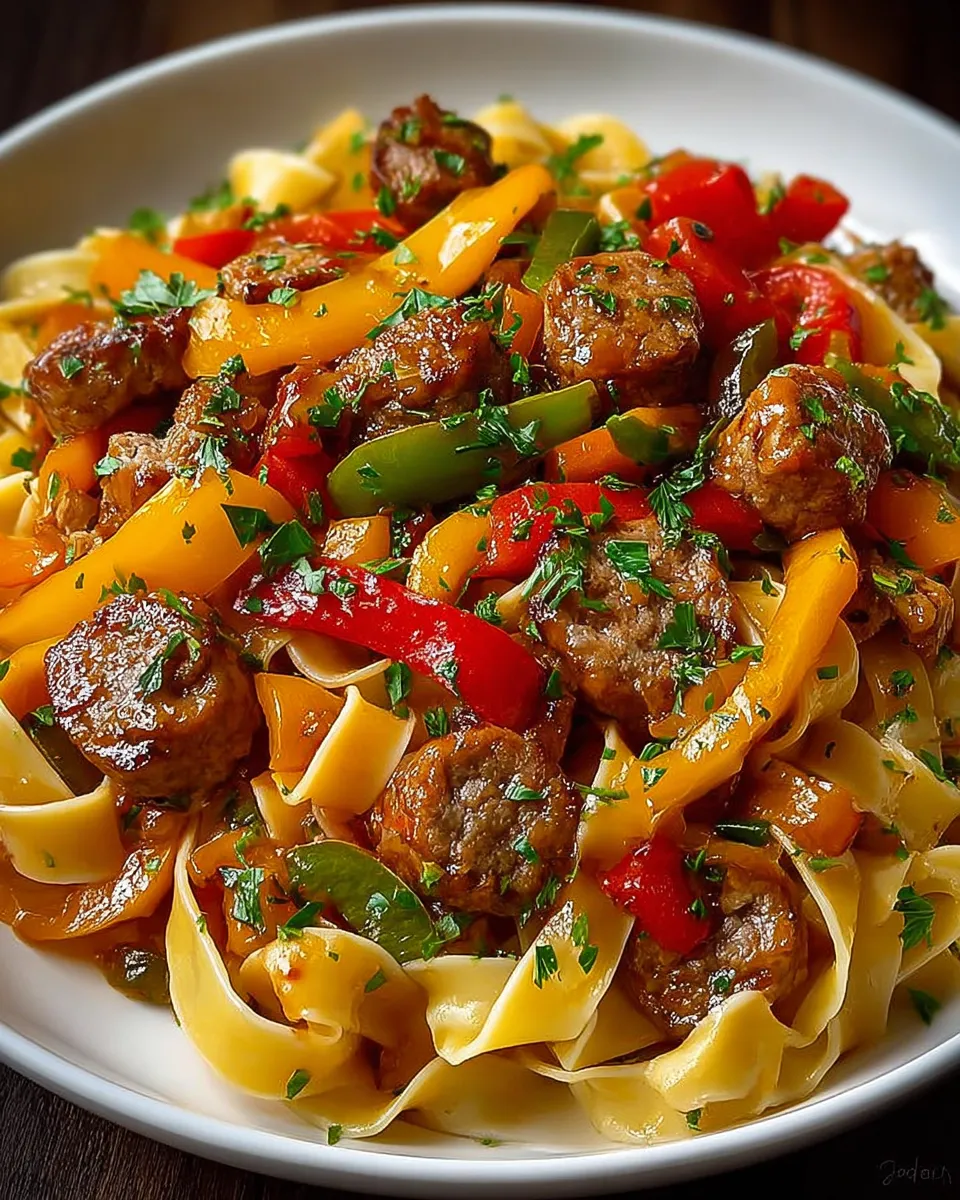 A bowl of Italian drunken noodles.