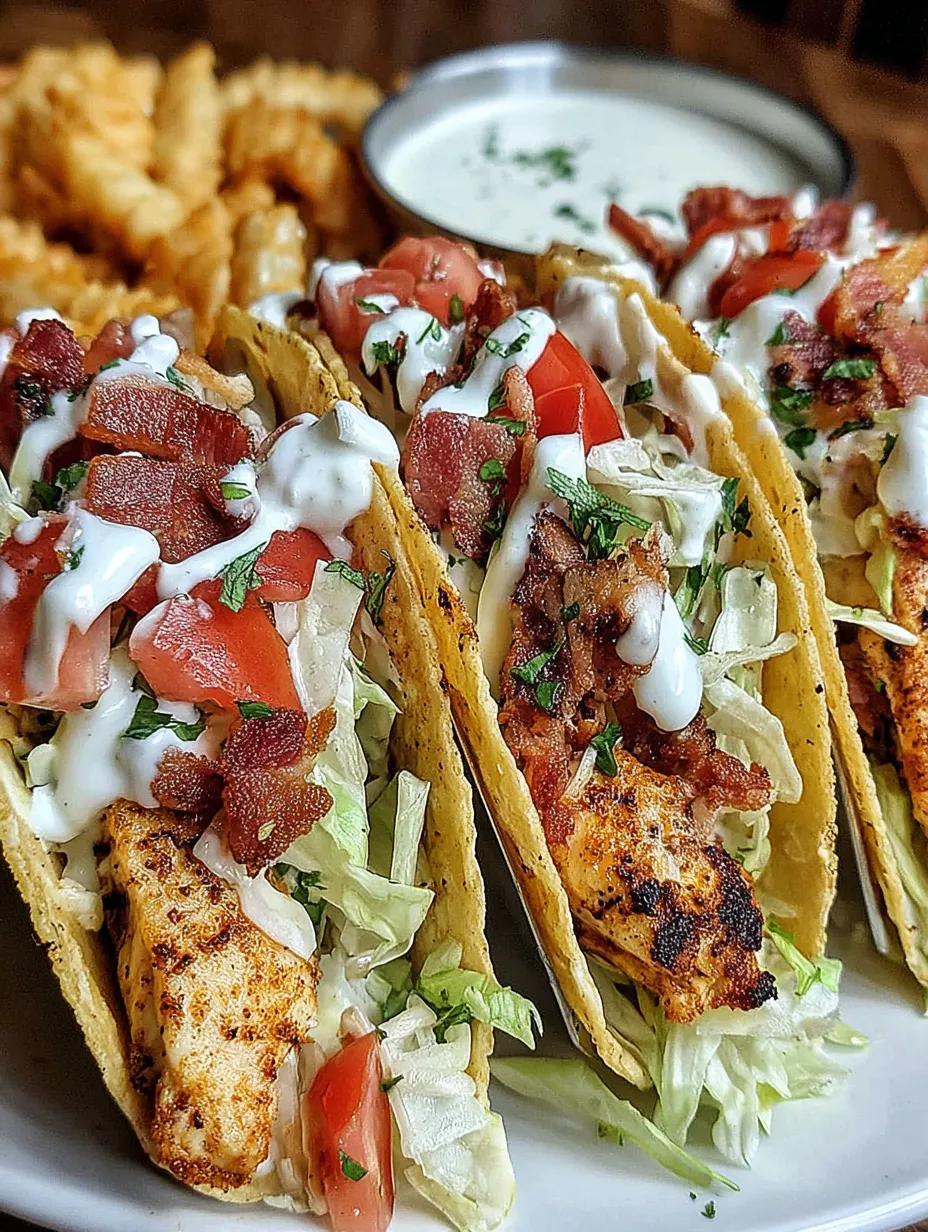 Chicken Bacon Ranch Tacos.