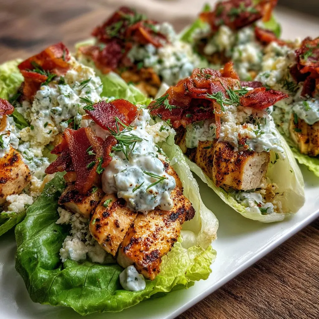 Chicken Bacon Ranch Lettuce Boats.