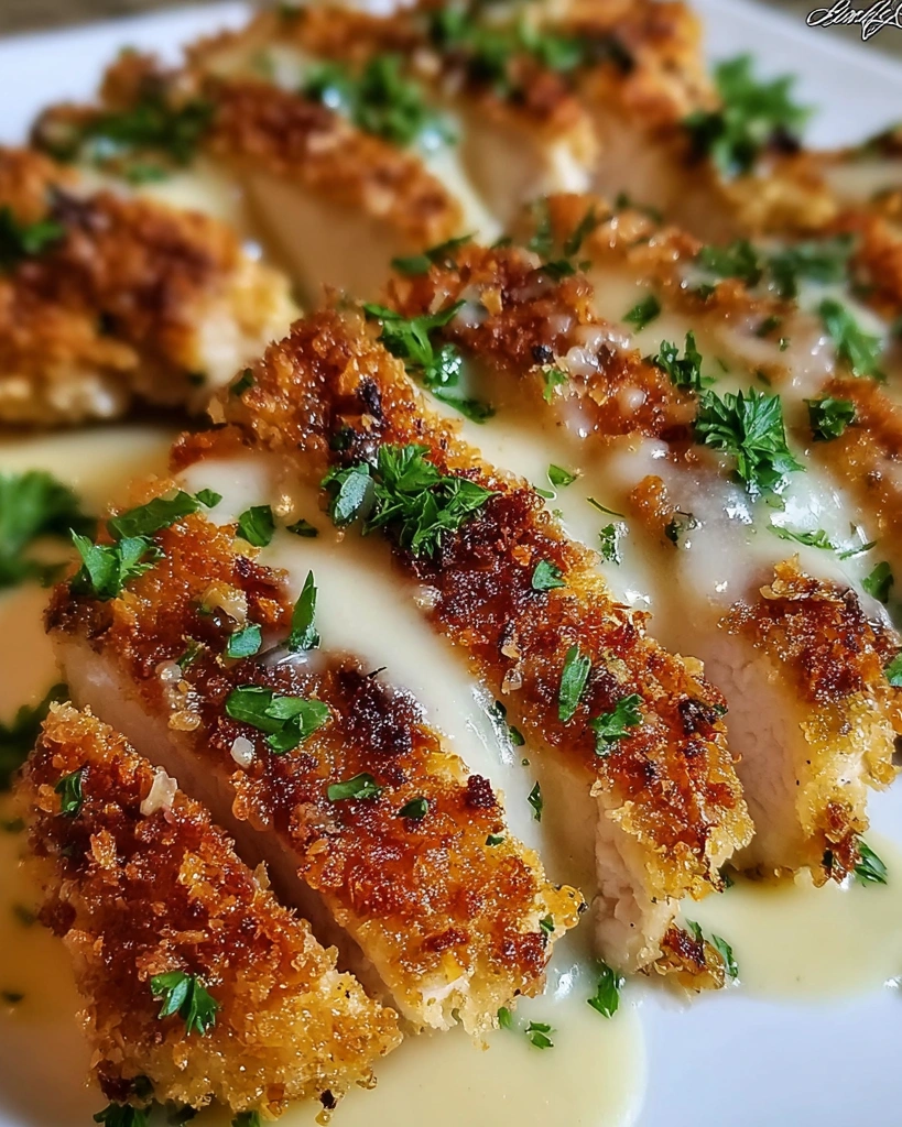 Garlic Parmesan Crusted Chicken.
