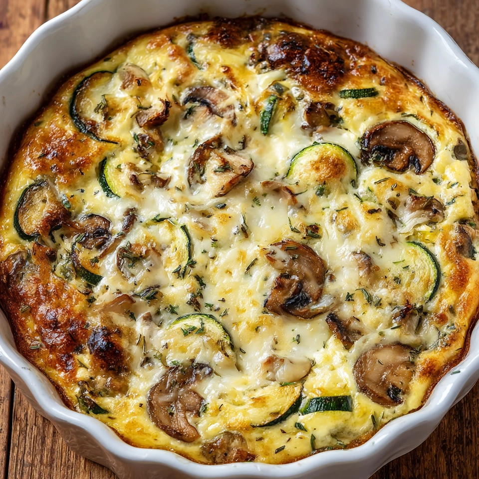 A dish of chicken and zucchini bake.