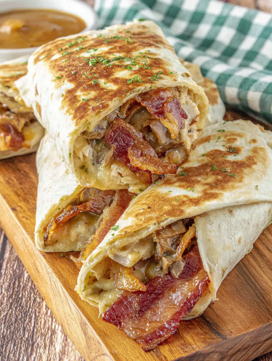 A Turkey Applejack Wrap is on a table.