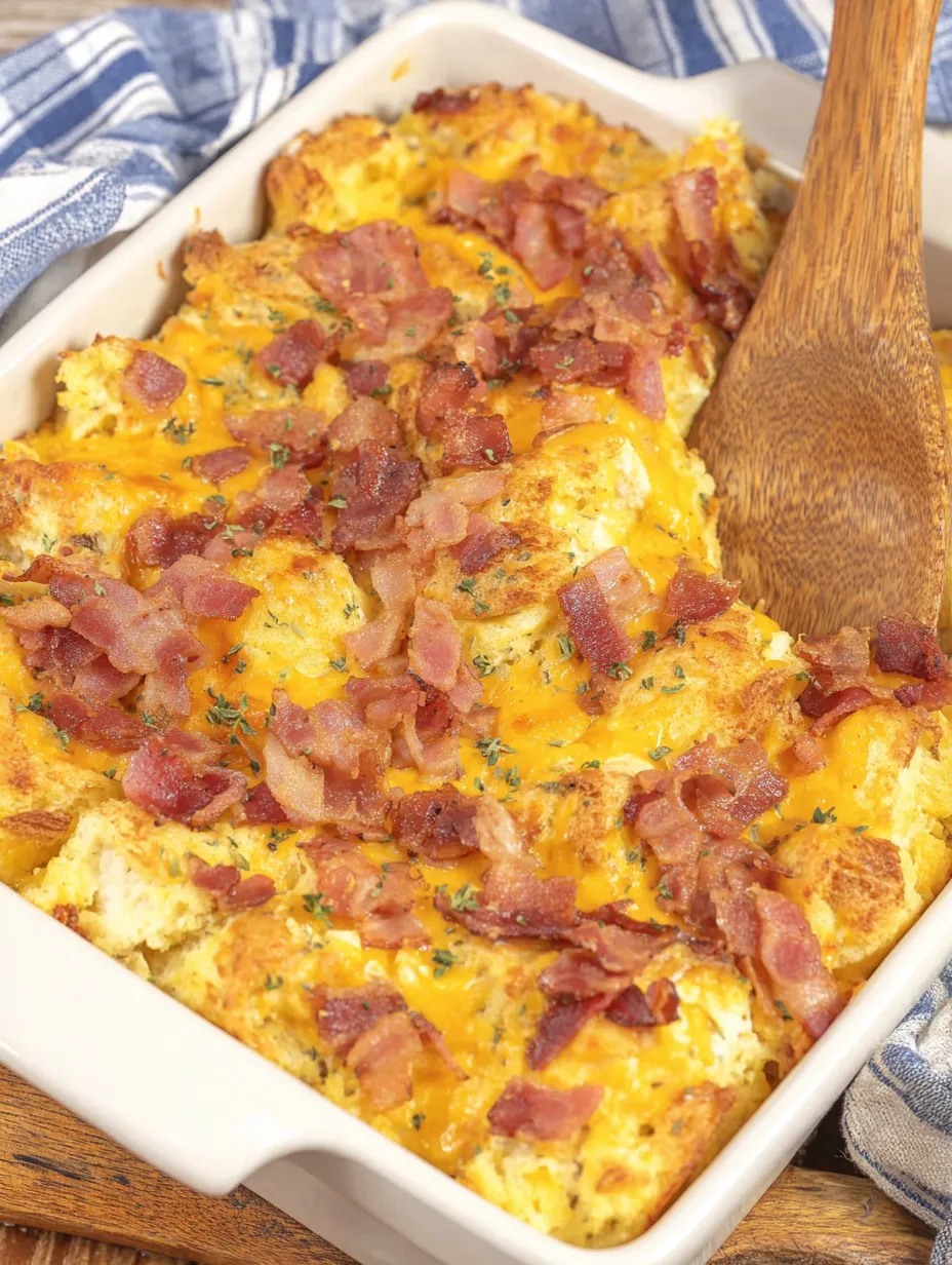 A dish of bacon and cheese.
