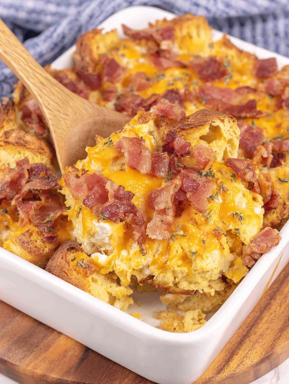 A dish of bacon and cheese.