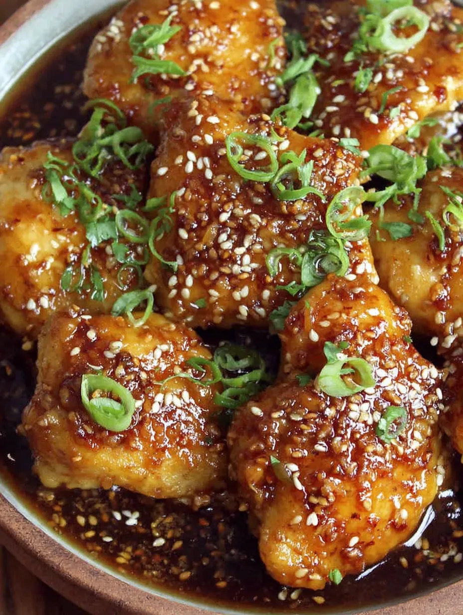 A plate of honey sesame chicken.