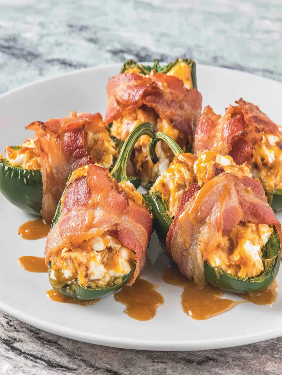 Stuffed Poblano Peppers with bacon and cheese.