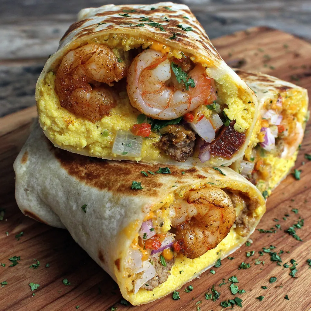 A Shrimp and Grits Crunch Wrap.