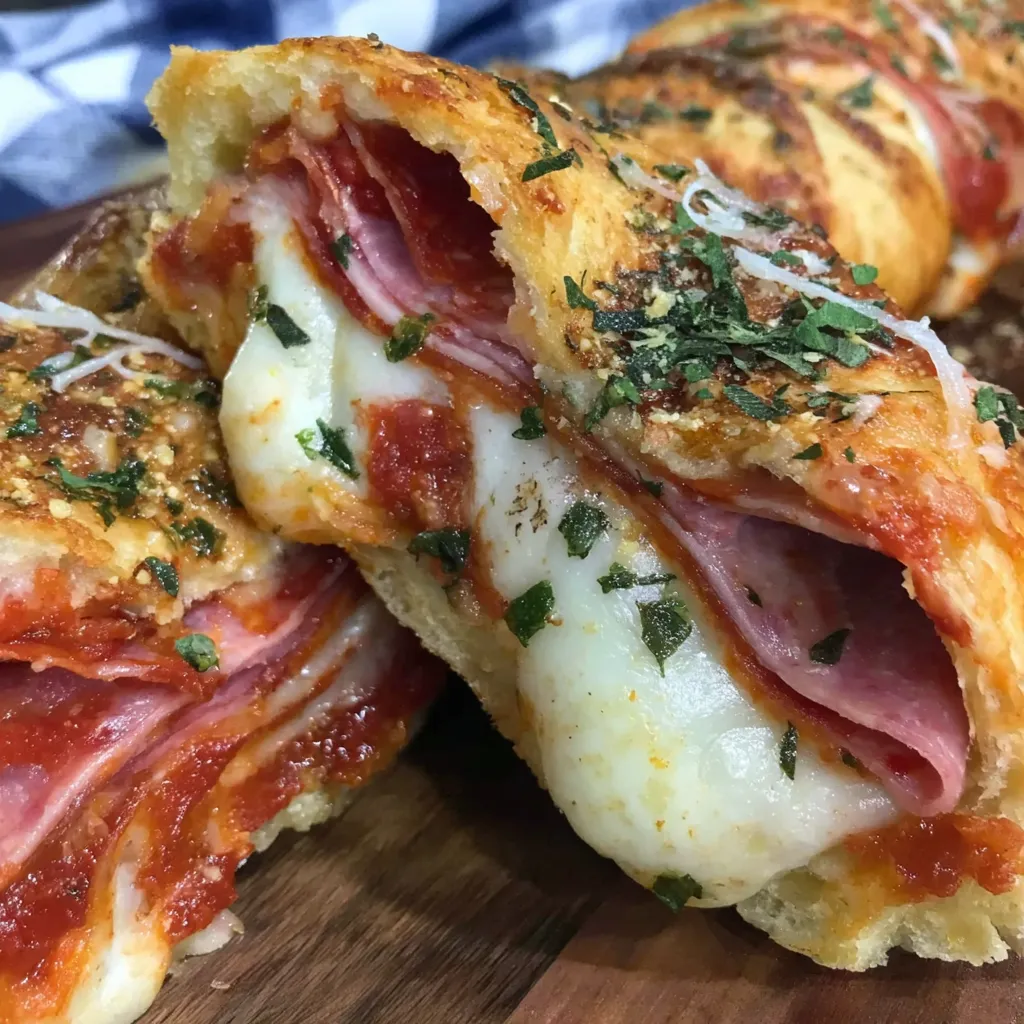 A slice of Italian Stromboli.