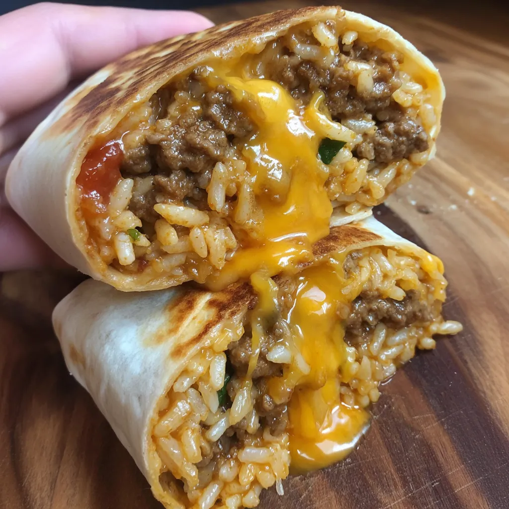 A person is holding a quesarito.