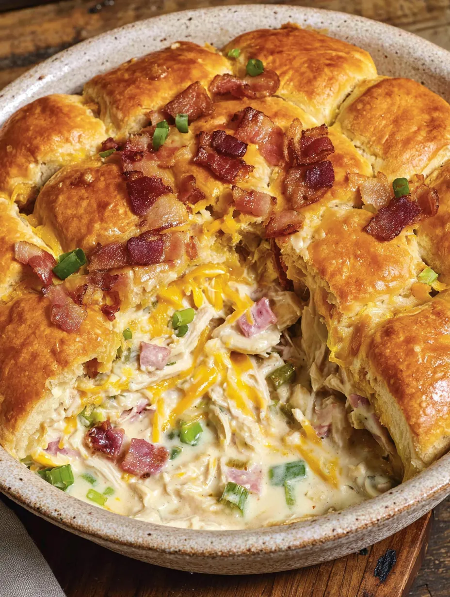 A close up of a delicious looking Crack Chicken Pot Pie.