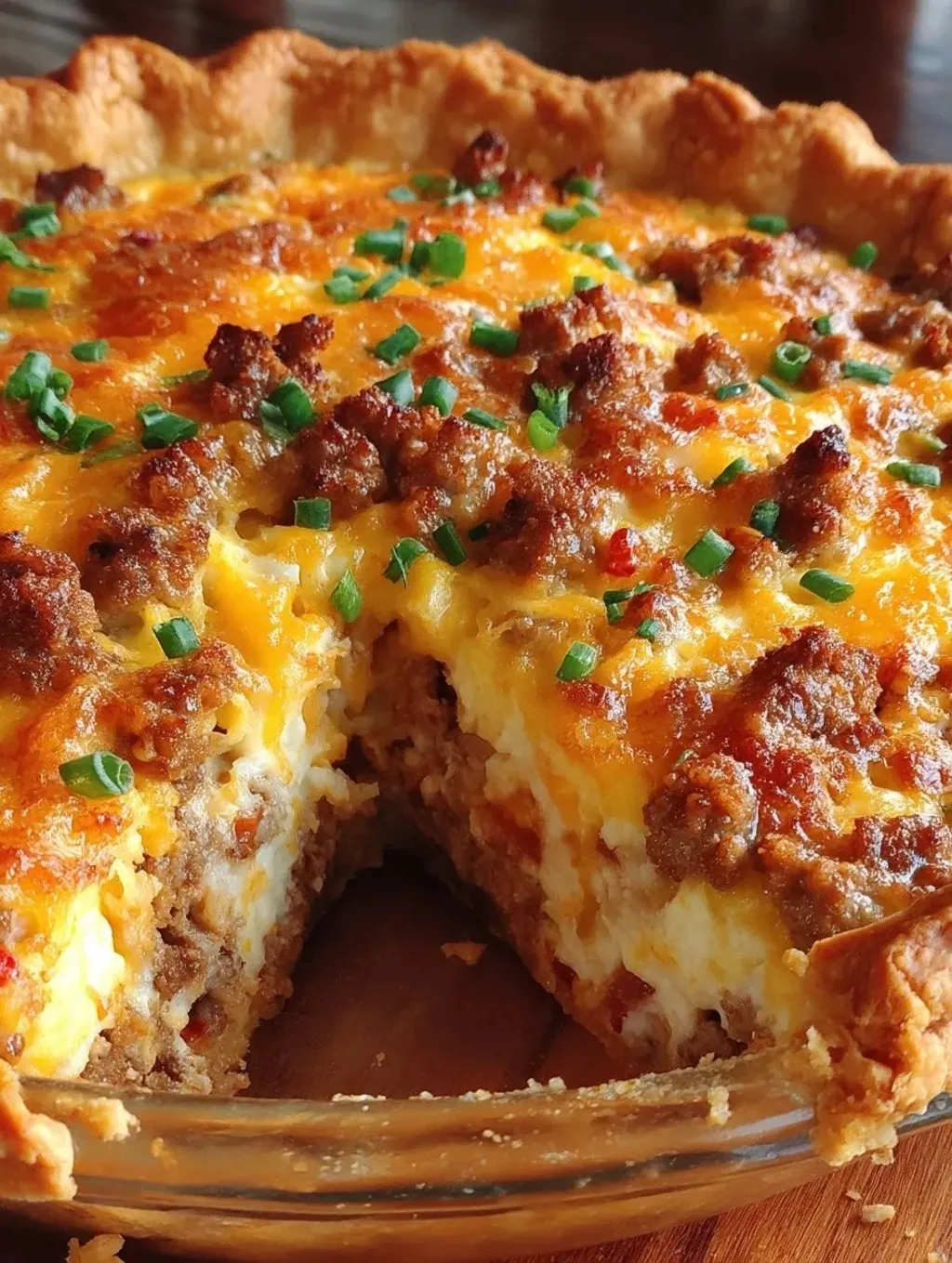 A slice of Monterey Sausage Pie.
