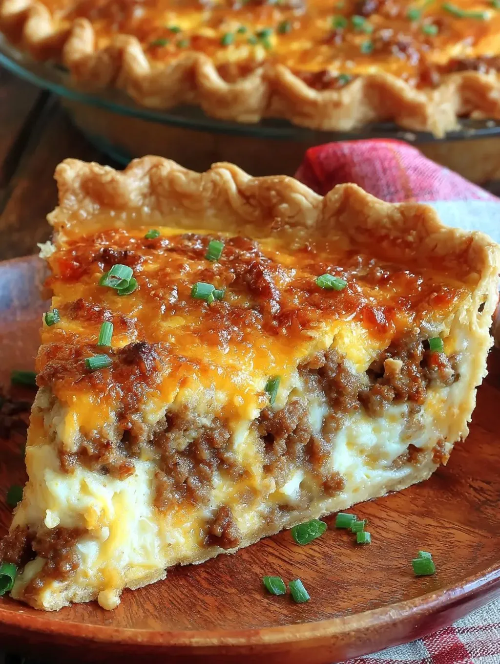 A slice of Monterey Sausage Pie.