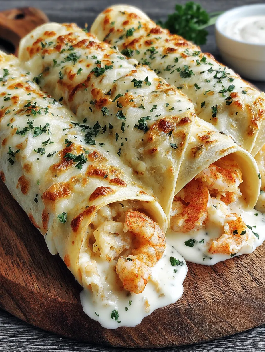 A cheesy seafood tortilla bomb.