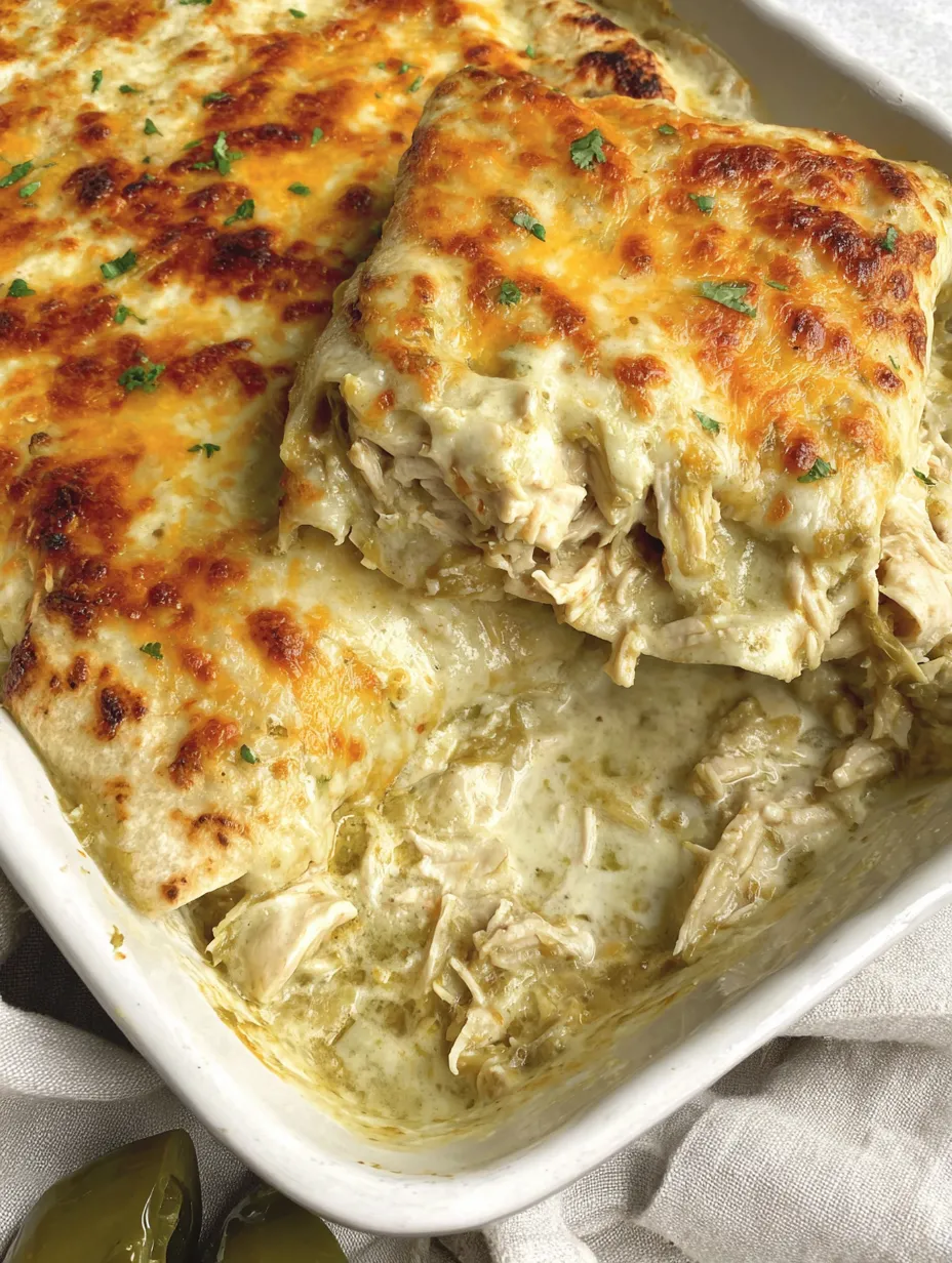 Green Chile Chicken Enchiladas.