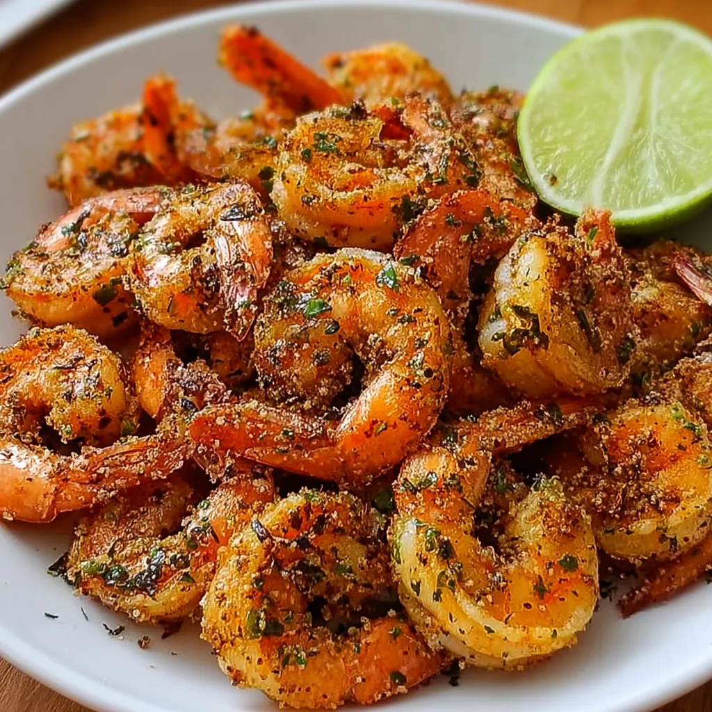 A plate of crispy salt and pepper shrimp.