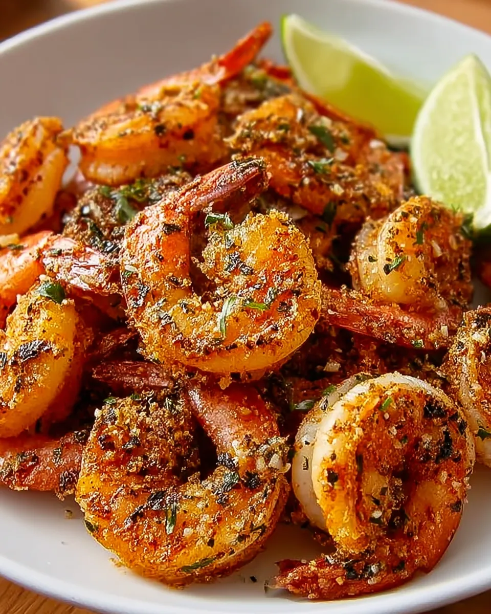 A plate of crispy salt and pepper shrimp.