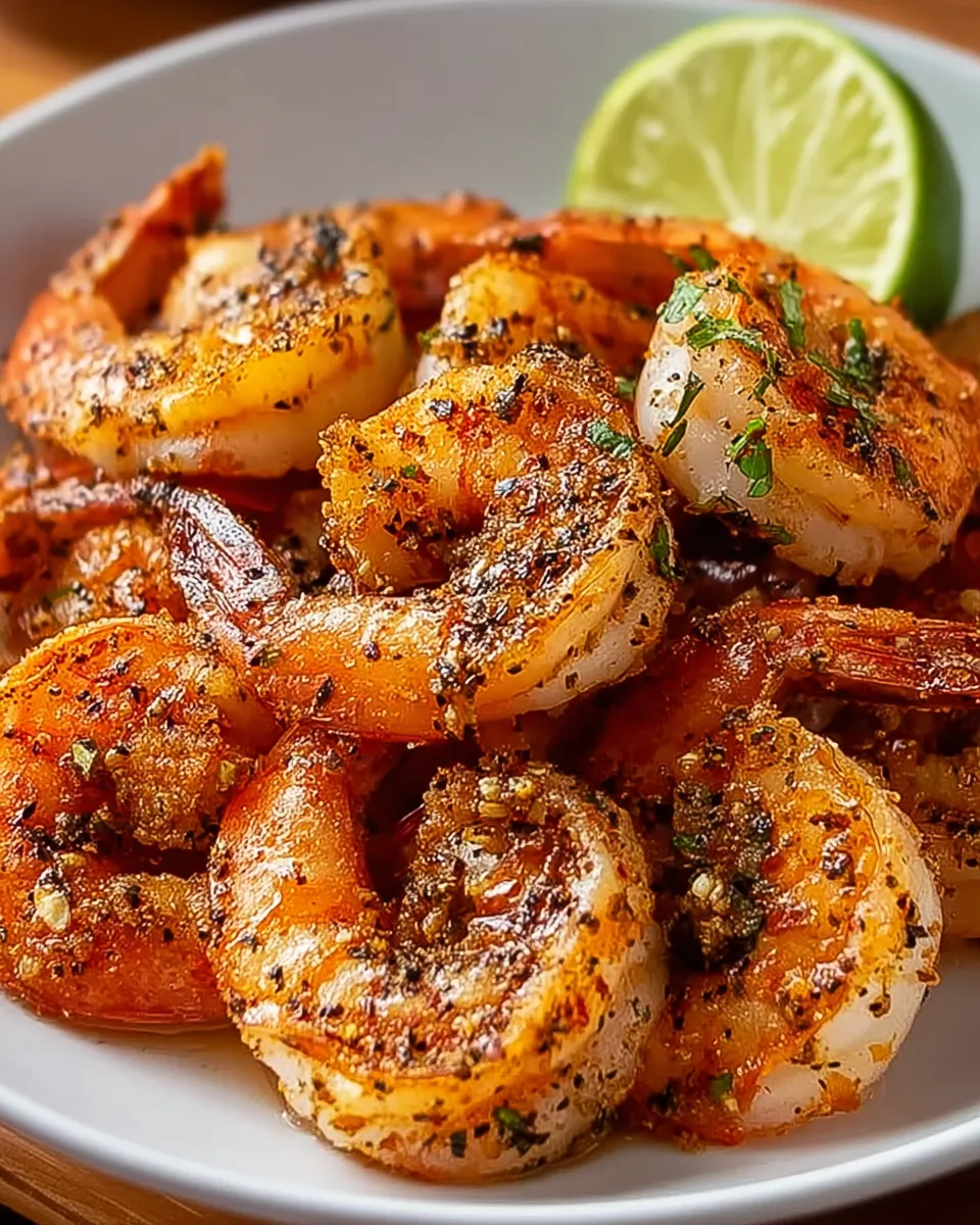 A plate of crispy salt and pepper shrimp.