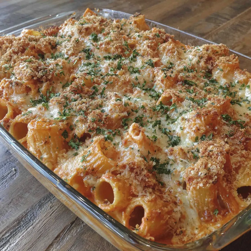 A dish of pasta al forno.