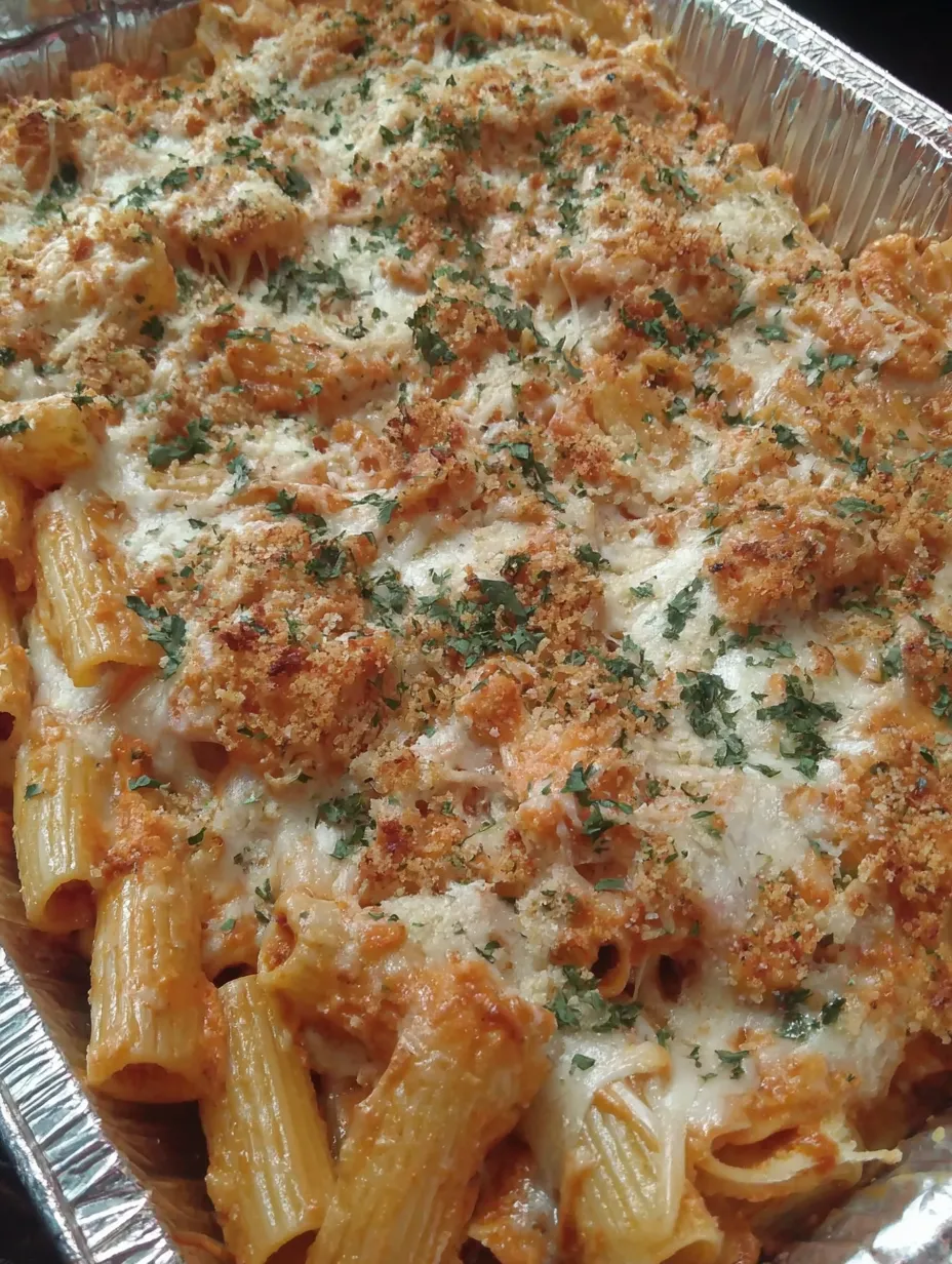A dish of pasta al forno.