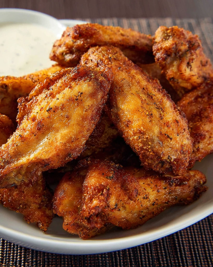 A plate of Old Bay Chicken Wings.