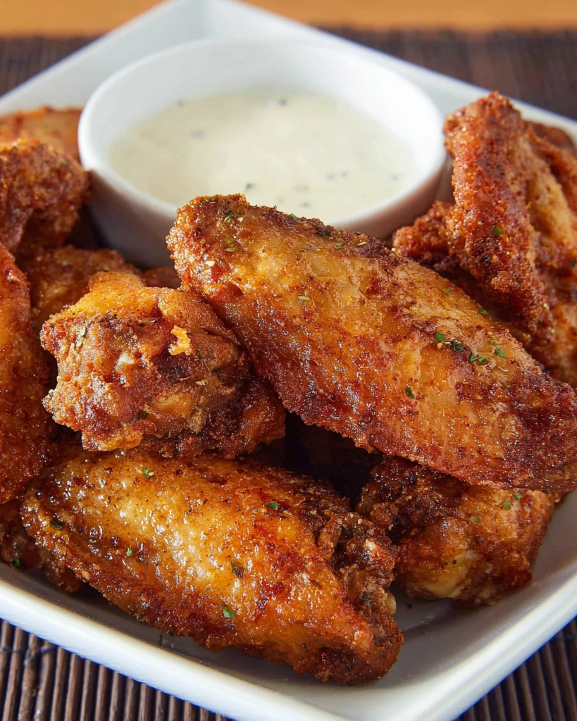 A plate of Old Bay Chicken Wings.