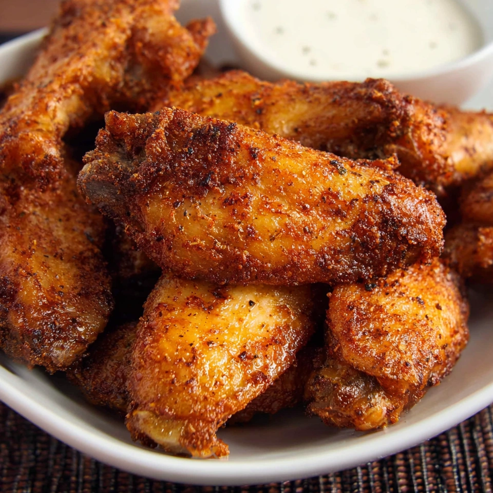A bowl of old bay chicken wings.